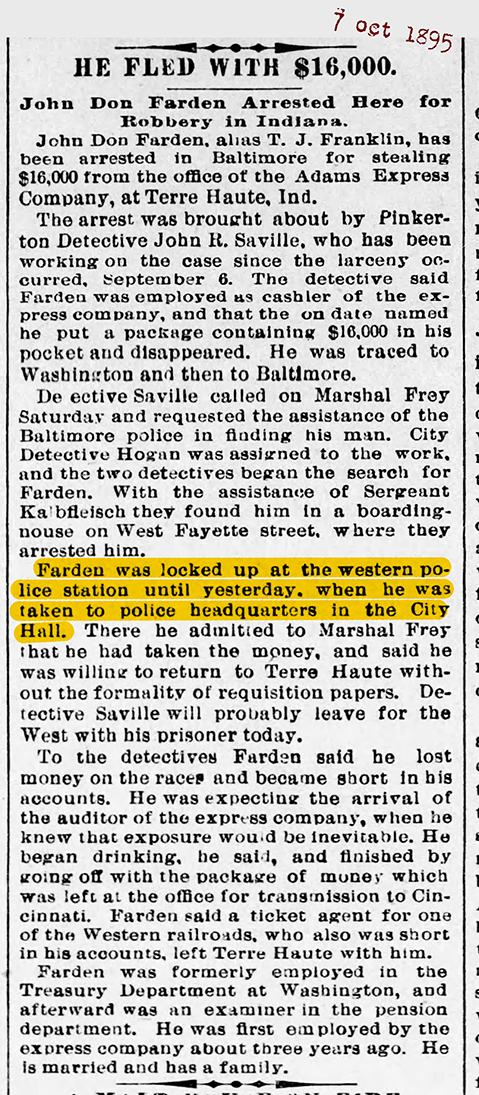 Sun 7 Oct 1895 city hall headquarters 72