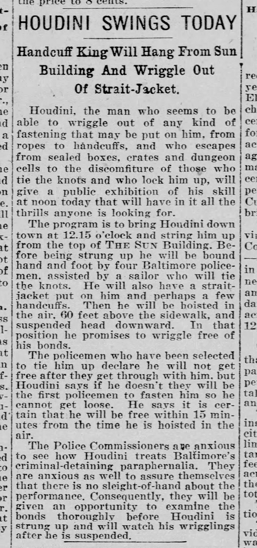 harry houdini 72